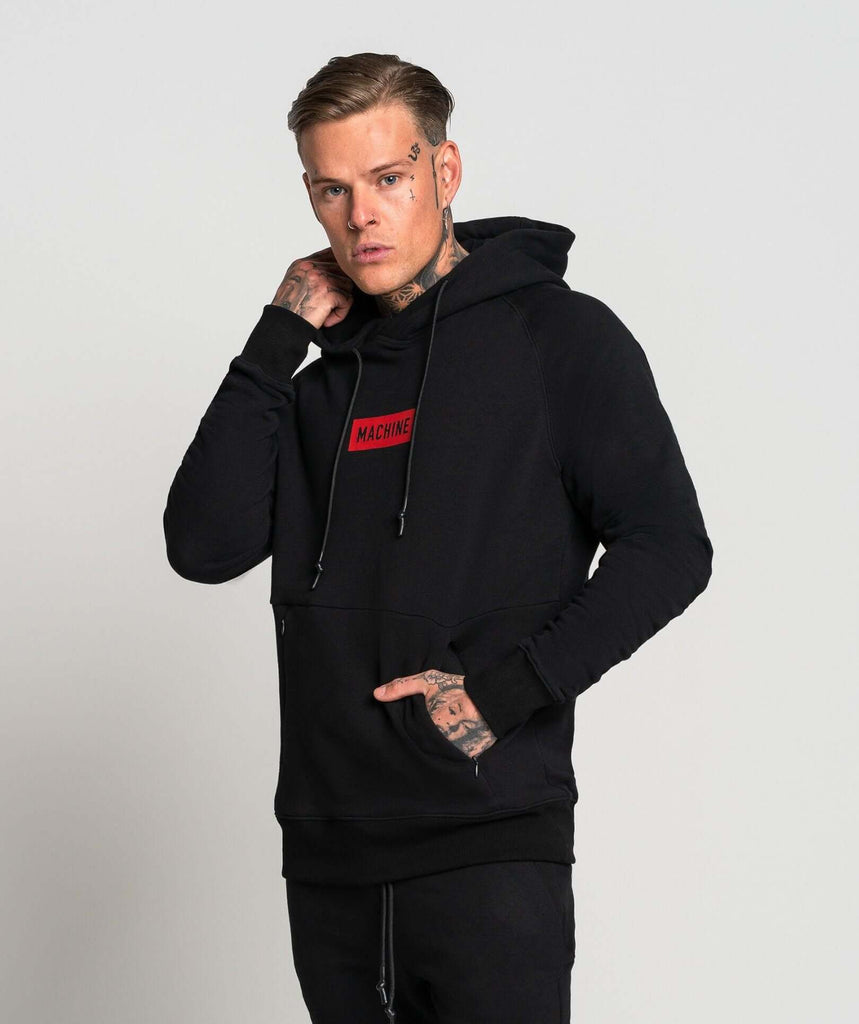 Pursuit Stampd Pullover (Black/Red) - Machine Fitness