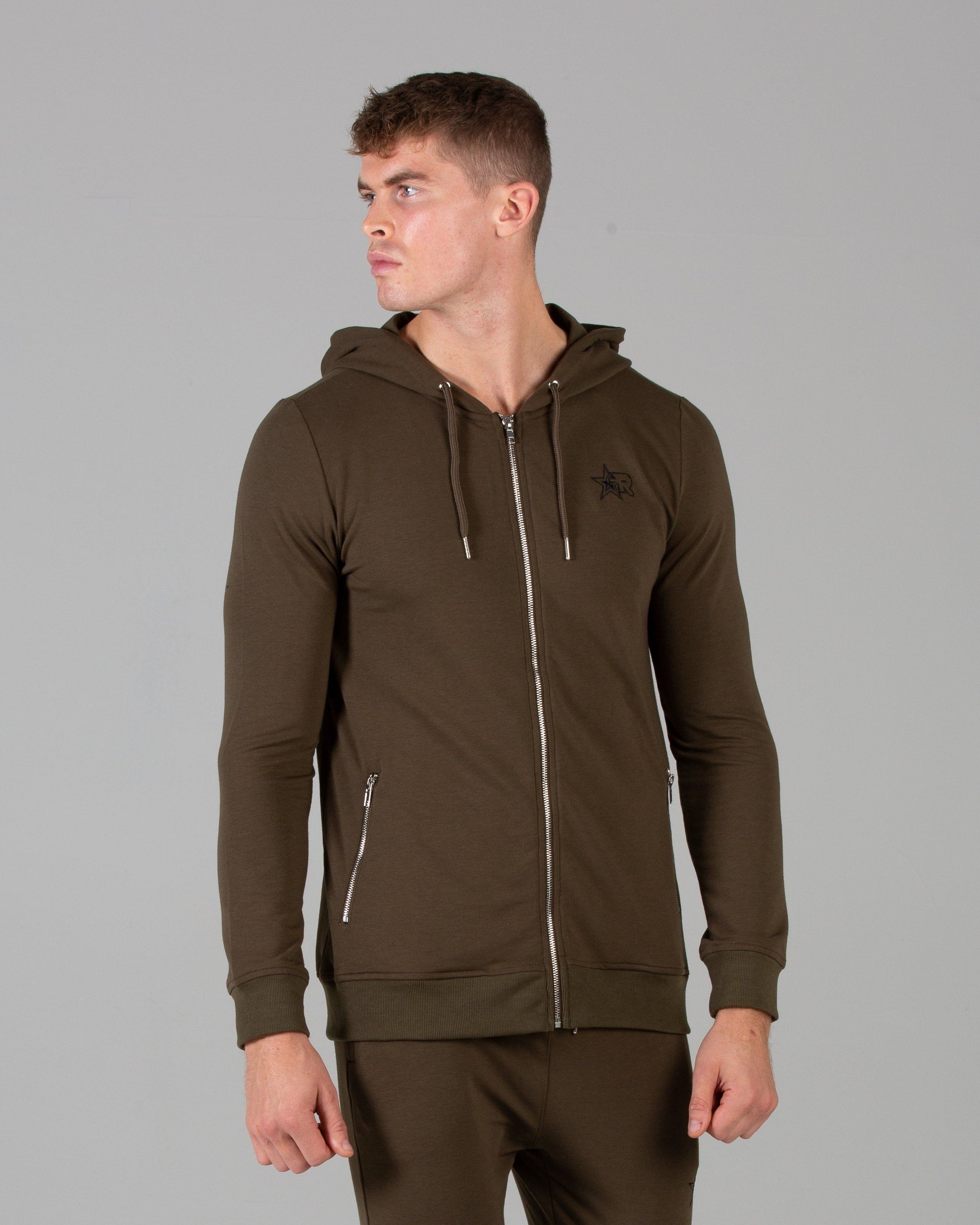 Fitted zip hoodie hotsell